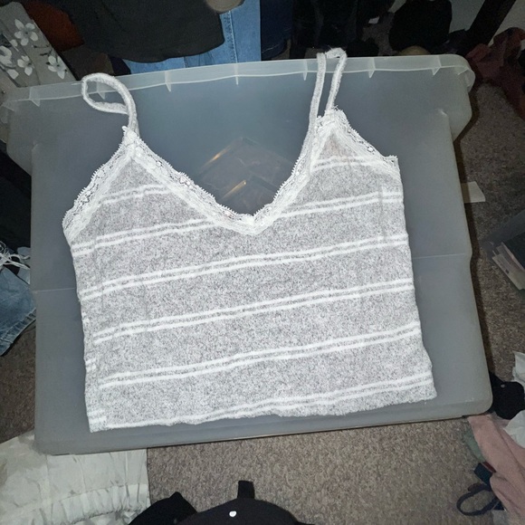 Forever 21 Gray and White Striped Camisole - Picture 5 of 5